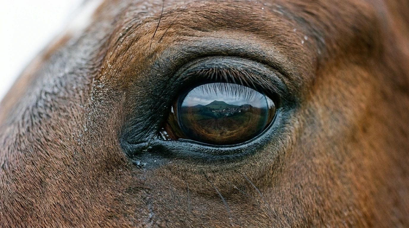 Un regard de cheval au Constell'air Équitation, Sauvagnat-Sainte-Marthe